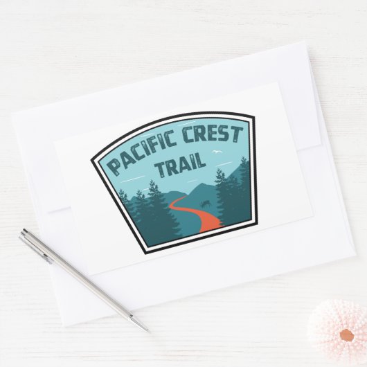 Pacific Crest Trail Rechthoekige Sticker (Envelop)