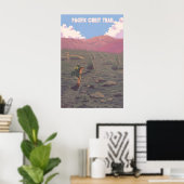 Pacific Crest Trail Reisposter Poster (Thuiskantoor)