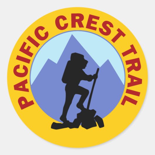 Pacific Crest Trail Ronde Sticker (Voorkant)