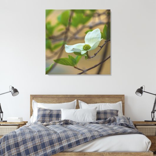 Pacific Dogwood Canvas Afdruk (Insitu (Slaapkamer))