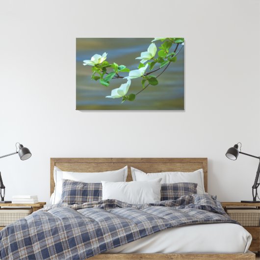 Pacific Dogwoods Canvas Afdruk (Insitu (Slaapkamer))