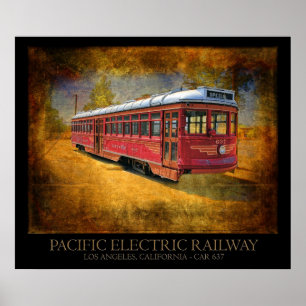Pacific Electric Railway Streetcar Poster