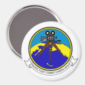 Pacific Fleet Combat Camera Group Round Magnet (Voorkant / Achterkant)