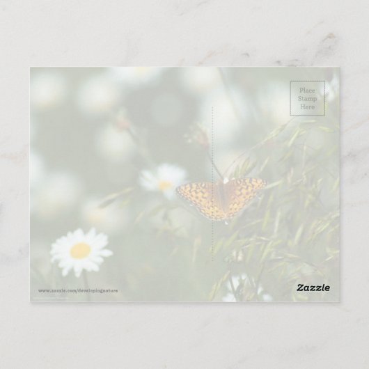 Pacific Fritillary Butterfly Briefkaart (Achterkant)