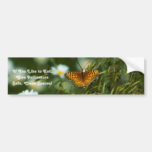 Pacific Fritillary Butterfly Bumpersticker (Voorkant)