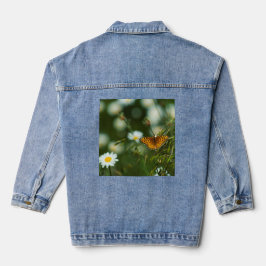Pacific Fritillary Butterfly Denim Jacket