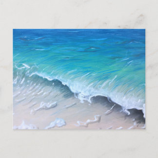 Pacific Grove Blauwgroen Wave Schilderij Print Briefkaart