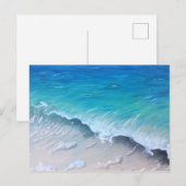 Pacific Grove Blauwgroen Wave Schilderij Print Briefkaart (Voorkant / Achterkant)