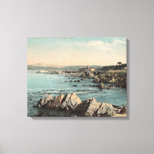 Pacific Grove, CA - Loverpunt, Stille Oceaan Canvas Afdruk (Voorkant)