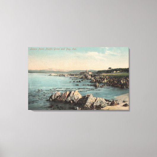 Pacific Grove, CA - Loverpunt, Stille Oceaan Canvas Afdruk (Voorkant)