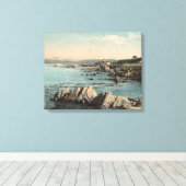 Pacific Grove, CA - Loverpunt, Stille Oceaan Canvas Afdruk (Insitu (Houten vloer))