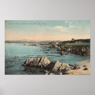 Pacific Grove, CA - Loverpunt, Stille Oceaan Poster