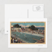 Pacific Grove, CA - Municipal Swimming Pool Uitzic Briefkaart (Voorkant / Achterkant)