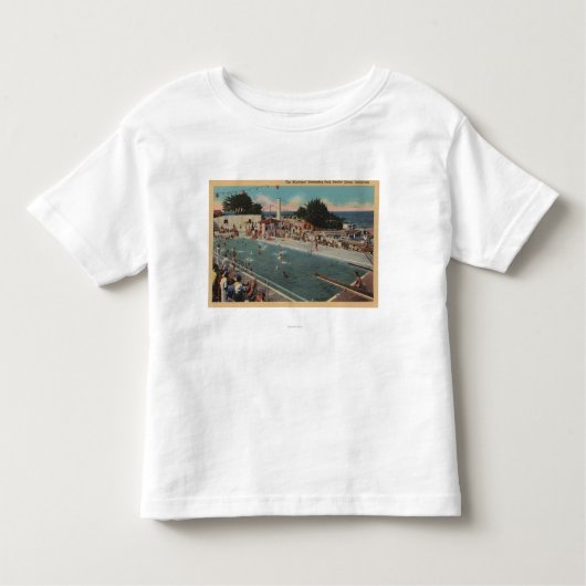 Pacific Grove, CA - Municipal Swimming Pool Uitzic Kinder Shirts (Voorkant)