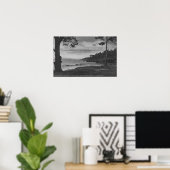 Pacific Grove, CA - Pebble Beach op 17 Mile Driv Poster (Thuiskantoor)