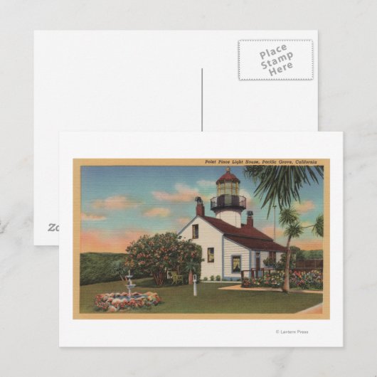 Pacific Grove, CA - Point Pinos Light House Uitzic Briefkaart (Voorkant / Achterkant)