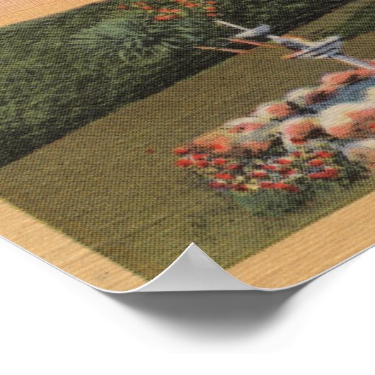 Pacific Grove, CA - Point Pinos Light House Uitzic Poster (Hoek)