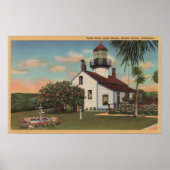 Pacific Grove, CA - Point Pinos Light House Uitzic Poster (Voorkant)