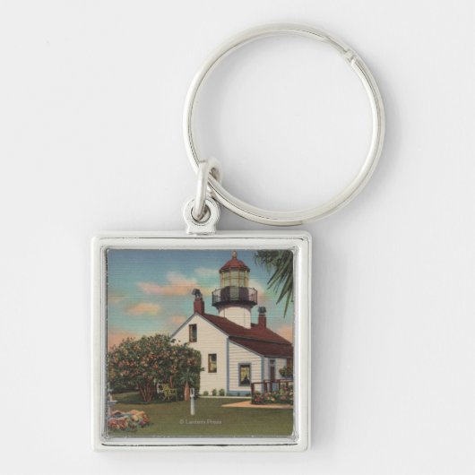 Pacific Grove, CA - Point Pinos Light House Uitzic Sleutelhanger (Voorkant)