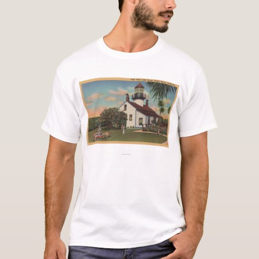 Pacific Grove, CA - Point Pinos Light House Uitzic T-shirt (Voorkant)