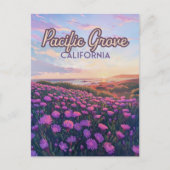 Pacific Grove Californië Monterey Magic Paarse Briefkaart (Voorkant)