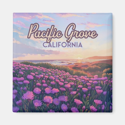 Pacific Grove Californië Monterey Magic Paarse Magneet (Voorkant)