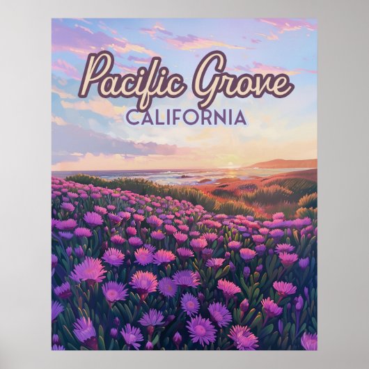 Pacific Grove Californië Monterey Magic Paarse Poster (Voorkant)