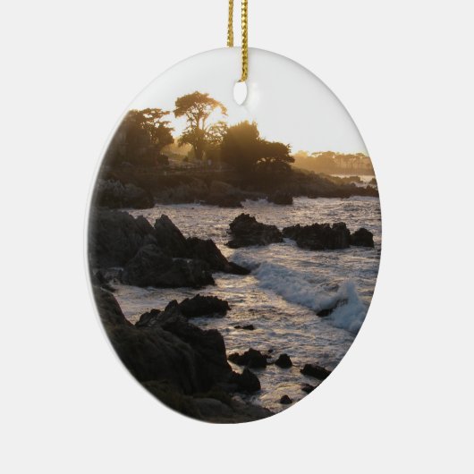 Pacific Grove Sunset Keramisch Ornament (Rechts)