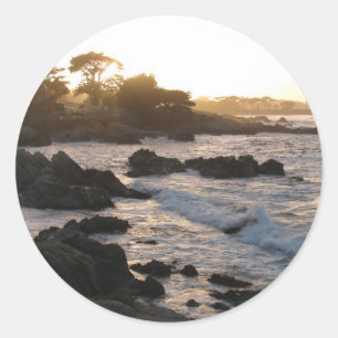 Pacific Grove Sunset Ronde Sticker