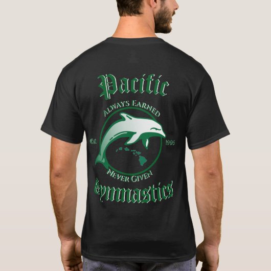 pacific gym zwart T-shirt  (Achterkant)