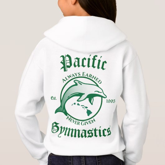 pacific gymnastics witte pullover trui  (Achterkant)