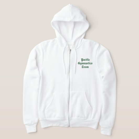 pacific gymnastics witte rits hoodie (Laagn)