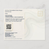 Pacific Heights Luxury Home Value QR Code Realtor  Briefkaart (Achterkant)