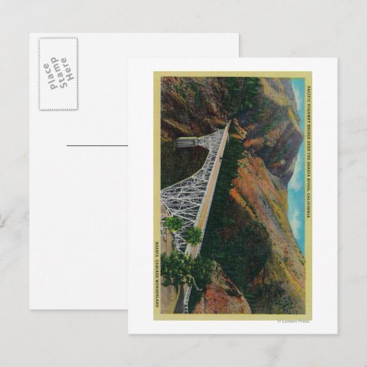 Pacific Highway Bridge over Shasta Briefkaart (Voorkant / Achterkant)