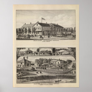 Pacific House, Salina Valley Boerderij, Kansas Poster