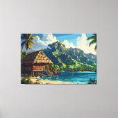 Pacific island landscape 002 canvas afdruk (Voorkant)