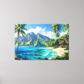 Pacific island landscape canvas afdruk (Voorkant)