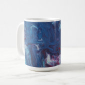 Pacific kookt over 3 Deep Blue Abstract Mok (Voorkant links)