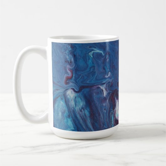 Pacific kookt over 3 Deep Blue Abstract Mok (Links)