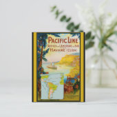 Pacific Line Vintage Travel Briefkaart (Staand voorkant)
