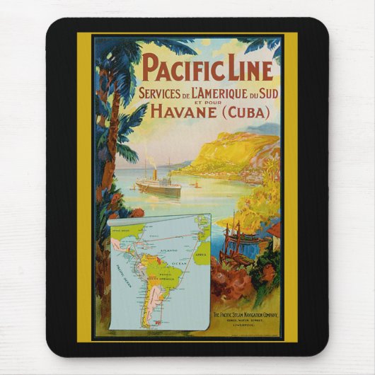 Pacific Line Vintage Travel Muismat (Voorkant)