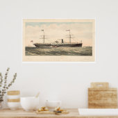 Pacific Mail Steam Ship Co's Golden City (0640A) Poster (Keuken)