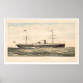 Pacific Mail Steam Ship Co's Golden City (0640A) Poster (Voorkant)