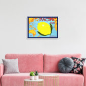 Pacific Merk Verpakt door Johnston Fruit Co 1917 Canvas Afdruk (Insitu (Woonkamer))