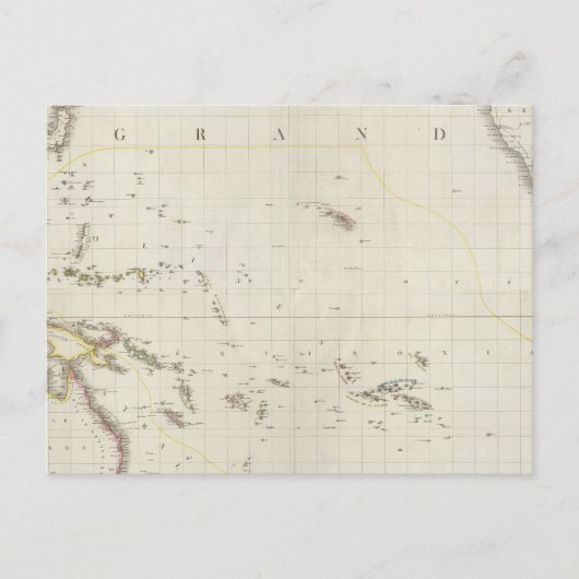 Pacific North American Map Briefkaart (Voorkant)