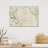 Pacific North American Map Poster (Keuken)