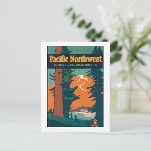 Pacific Northwest American en Canadian Rockies Briefkaart (Staand voorkant)