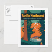 Pacific Northwest American en Canadian Rockies Briefkaart (Voorkant / Achterkant)