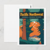 Pacific Northwest American en Canadian Rockies Briefkaart (Voorkant / Achterkant)