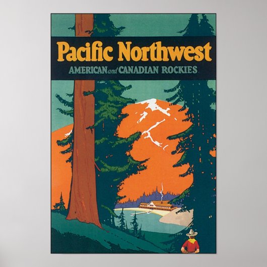 Pacific Northwest American en Canadian Rockies Poster (Voorkant)